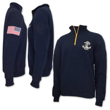 Load image into Gallery viewer, Navy Anchor Embroidered Fleece 1/4 Zip (Navy)