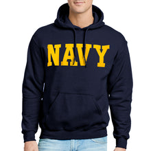 Load image into Gallery viewer, Navy Core Hooded Sweatshirt (Navy/Gold)