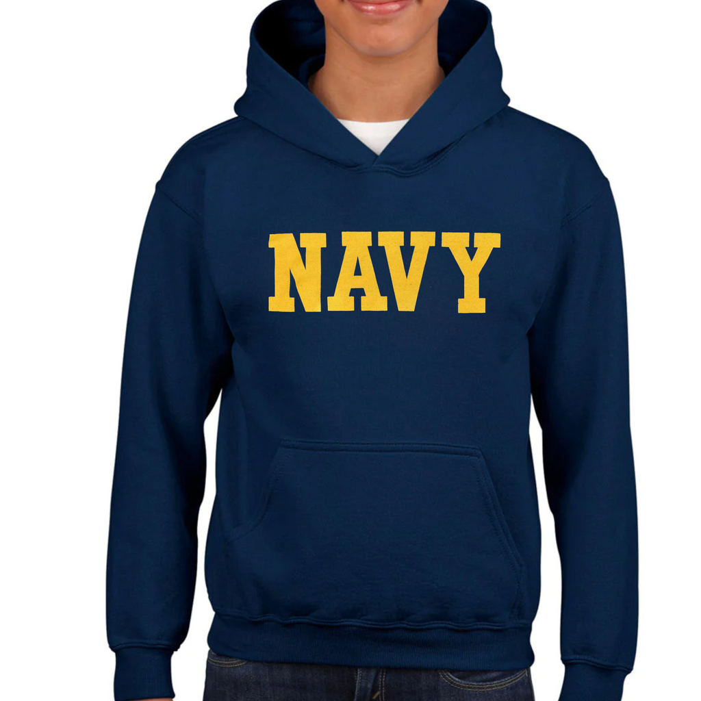 Navy Youth Logo Core Hood (Navy)