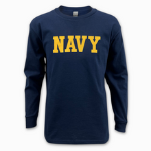 Load image into Gallery viewer, Navy Youth Logo Core Long Sleeve T-Shirt (Navy)