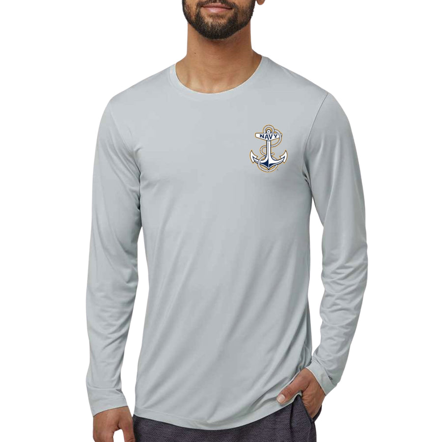 Navy Aruba Performance Longsleeve T-Shirt