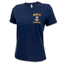 Load image into Gallery viewer, Navy Anchor Wrestling Ladies T-Shirt