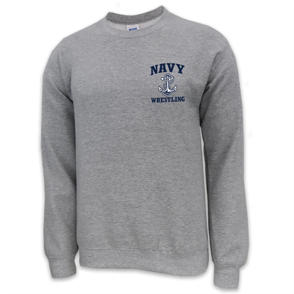 Navy Anchor Wrestling Crewneck