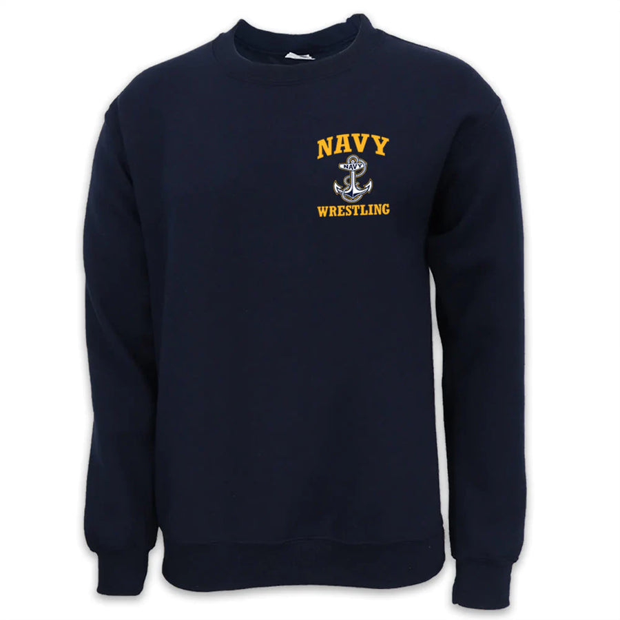 Navy Anchor Wrestling Crewneck