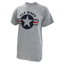 Load image into Gallery viewer, Navy Fly Navy T-Shirt (Grey)