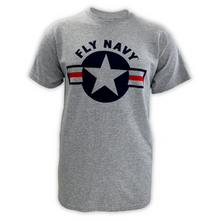 Load image into Gallery viewer, Navy Fly Navy T-Shirt (Grey)