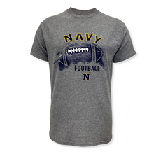 Load image into Gallery viewer, Navy Midshipmen Football T-Shirt (Graphite)