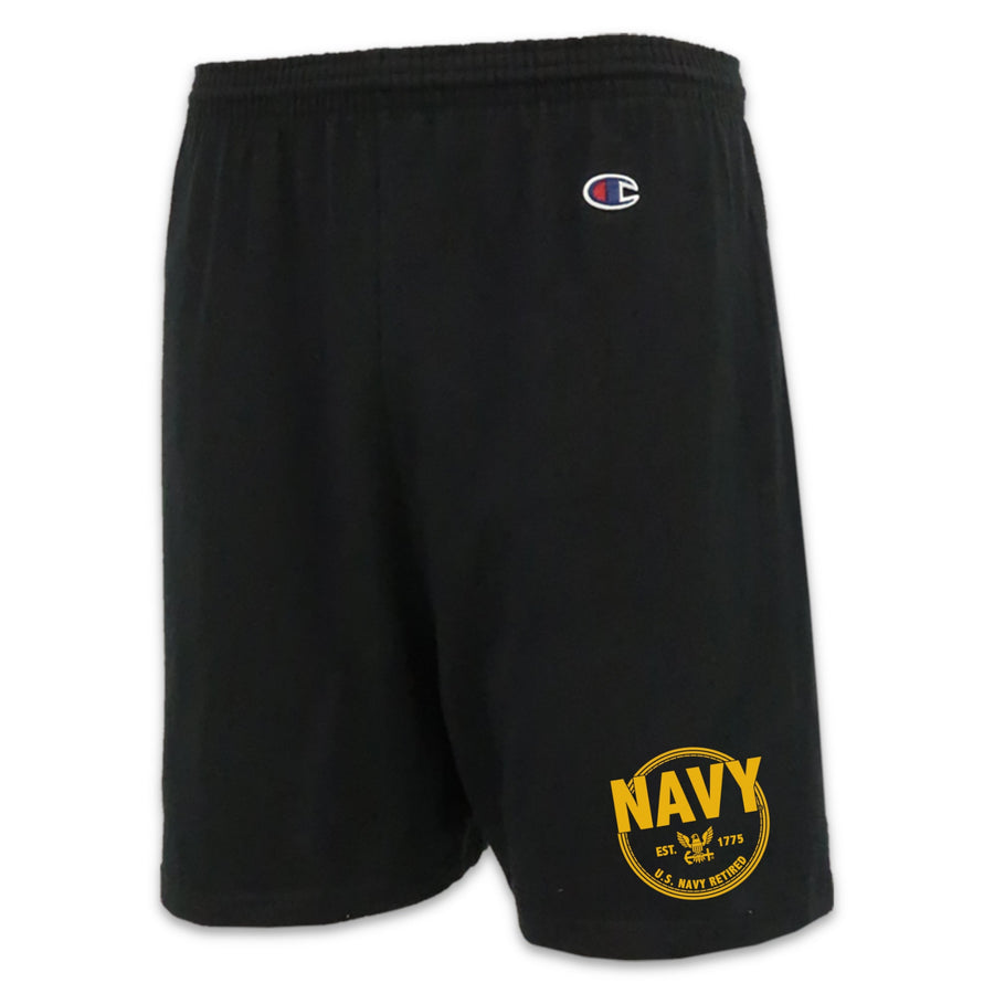 Navy Champion Retired Cotton Short