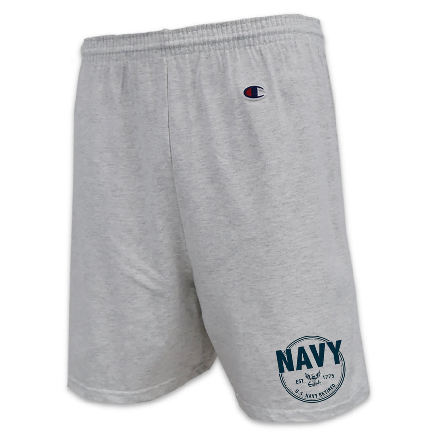 Navy Champion Retired Cotton Short