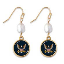 Load image into Gallery viewer, Navy Eagle Diana Earrings