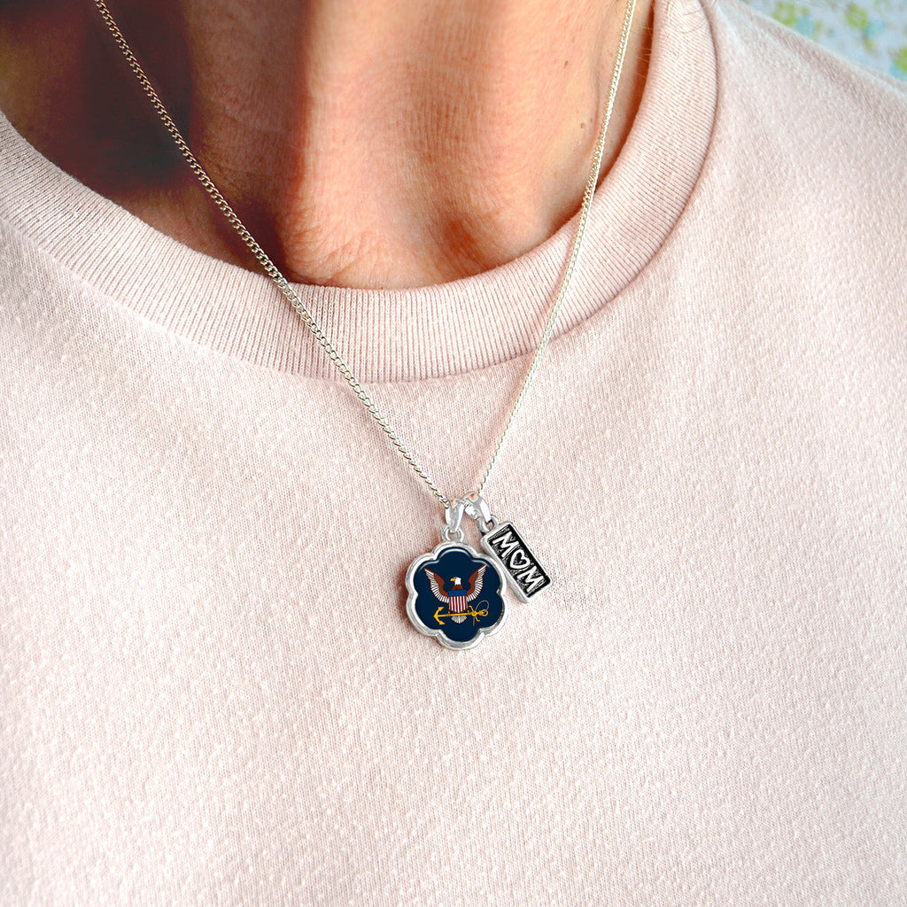 U.S. Navy Eagle Hazel Mom Necklace