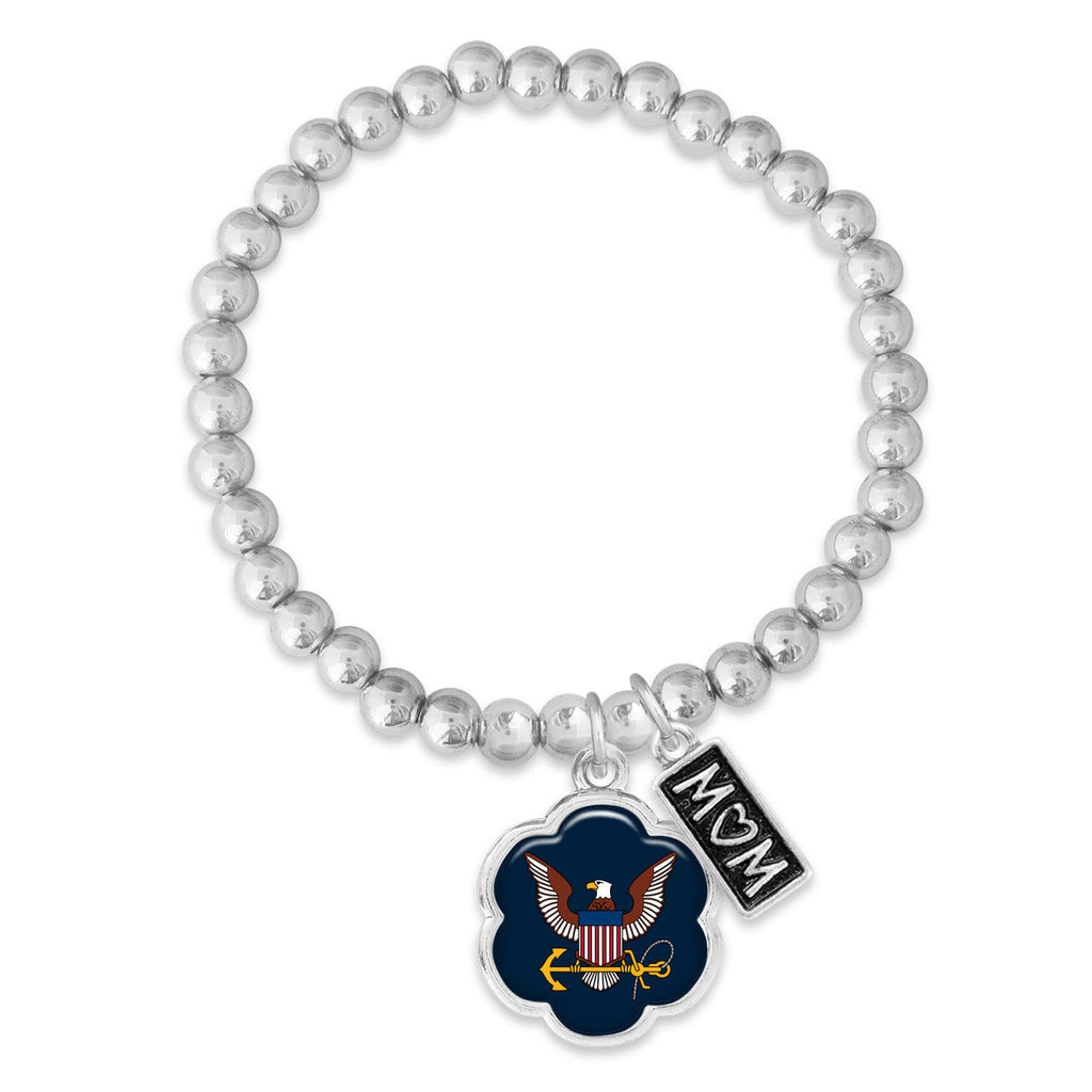 U.S. Navy Eagle Hazel Mom Bracelet
