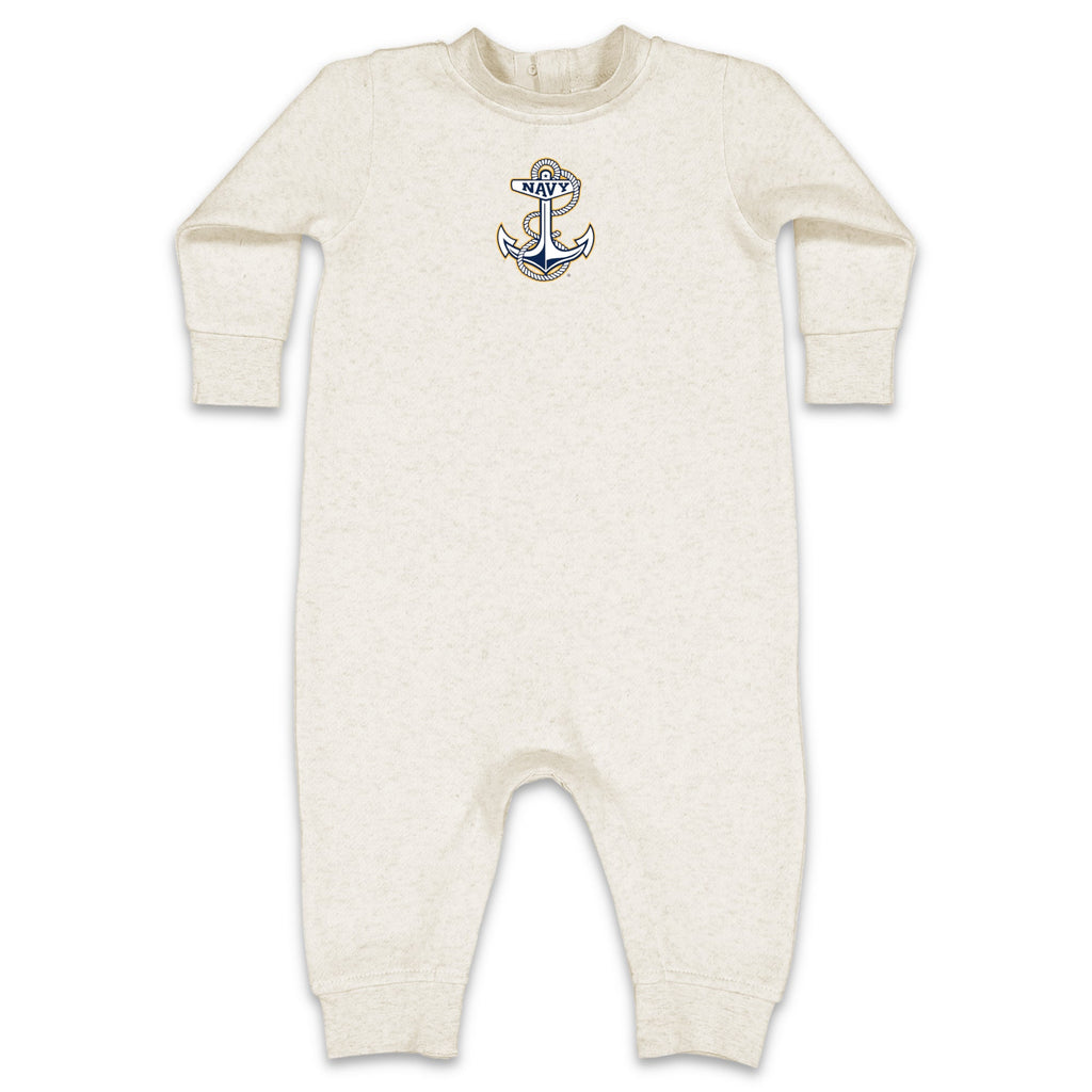 Navy Anchor Infant Fleece