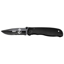 Load image into Gallery viewer, Navy Folding Lock Back Knife (Black)