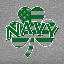 Load image into Gallery viewer, Navy Shamrock Long Sleeve T-Shirt