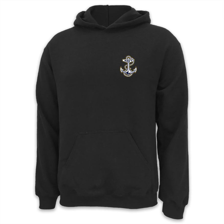 Navy Anchor Logo Hood