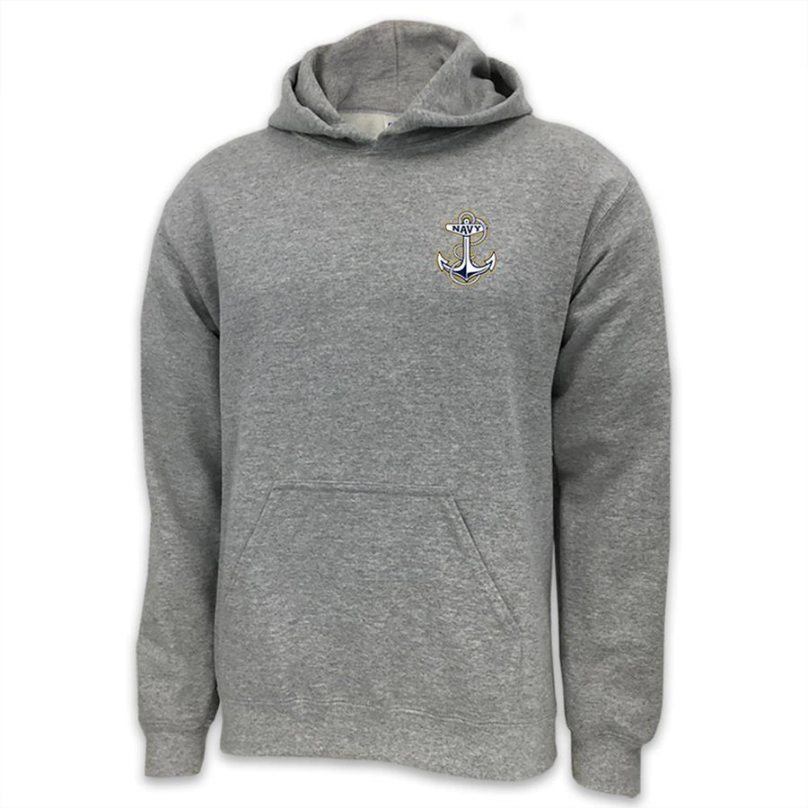 Navy Anchor Logo Hood