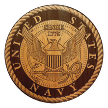 Load image into Gallery viewer, United States Navy Wood Coasters (Set of 4)