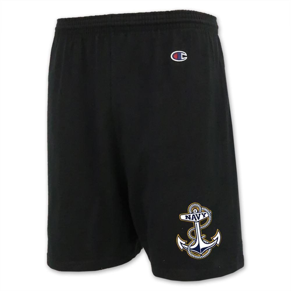 Navy Anchor Logo Champion Cotton Short Navy Anchor Logo Champion Cotton Short
