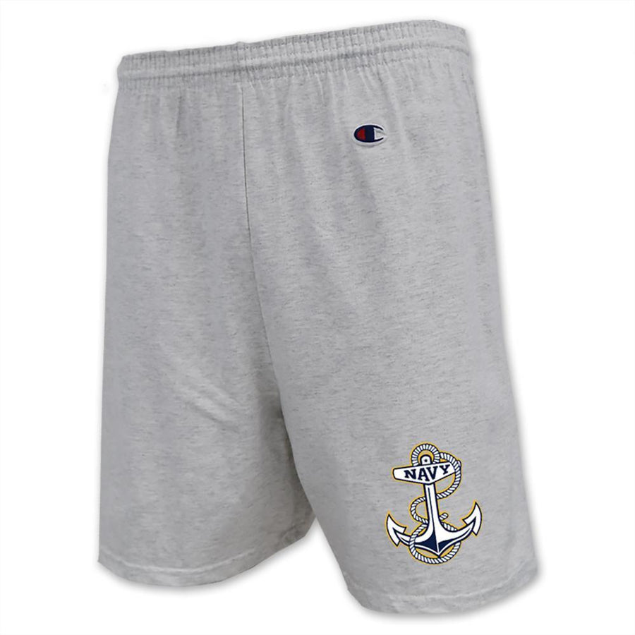 Navy Anchor Logo Champion Cotton Short