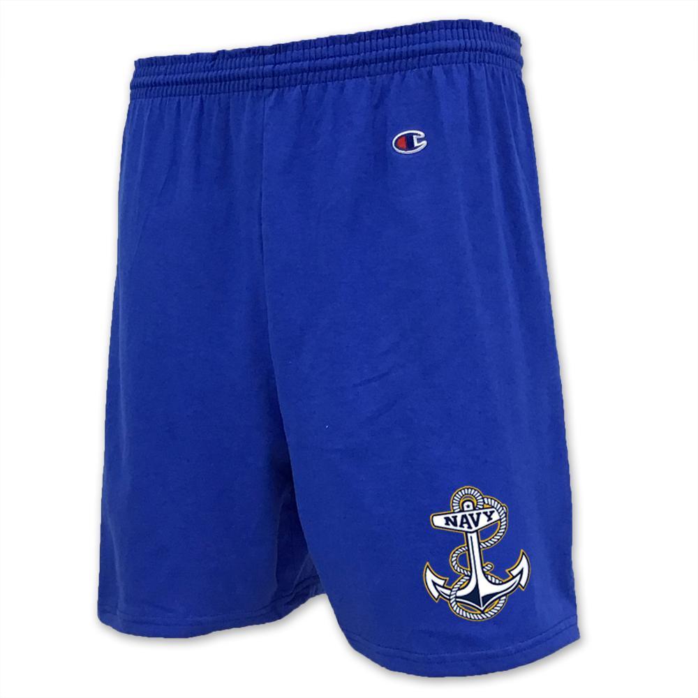 Navy Anchor Logo Champion Cotton Short