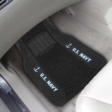 Load image into Gallery viewer, U.S. Navy 2-pc Deluxe Car Mat Set