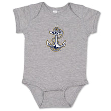 Load image into Gallery viewer, Navy Anchor Logo Infant Romper