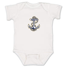Load image into Gallery viewer, Navy Anchor Logo Infant Romper