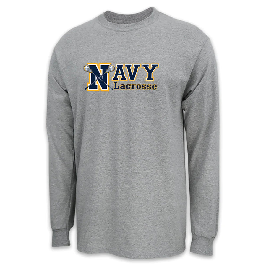 Navy Lacrosse Sport Long Sleeve T