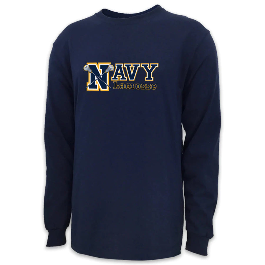 Navy Lacrosse Sport Long Sleeve T