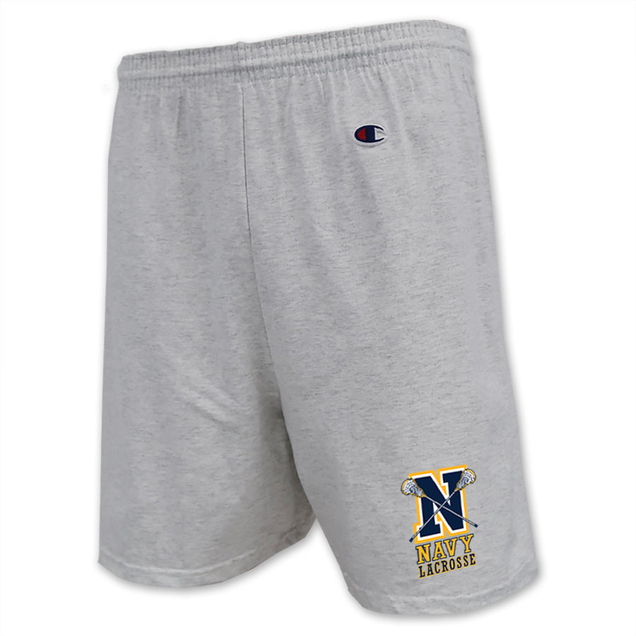 Navy Champion Lacrosse Logo Cotton Short