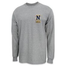 Load image into Gallery viewer, Navy Lacrosse Logo Long Sleeve T