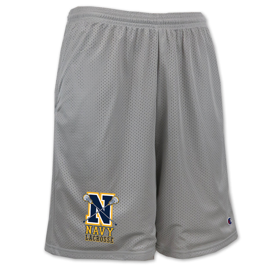 Navy Champion Lacrosse Logo Mesh Short