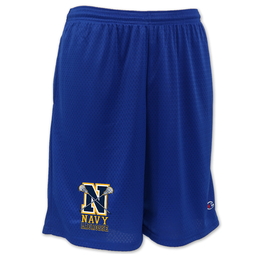 Navy Champion Lacrosse Logo Mesh Short