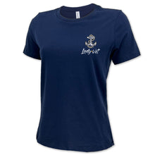 Load image into Gallery viewer, Navy Lady Vet Left Chest Logo Ladies T-Shirt