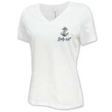 Load image into Gallery viewer, Navy Lady Vet Left Chest Logo V-Neck T-Shirt