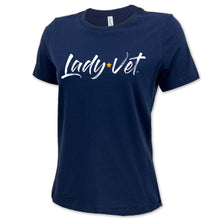 Load image into Gallery viewer, Navy Lady Vet Full Chest Logo Ladies T-Shirt