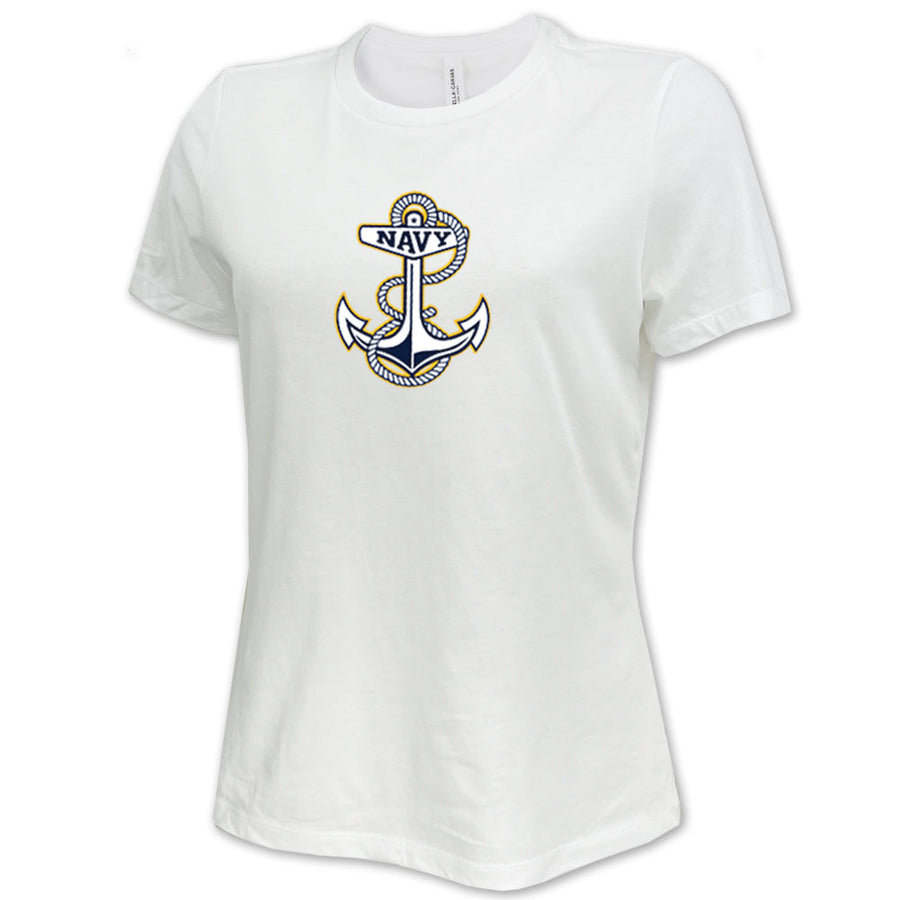 Navy Ladies Anchor Logo T-Shirt