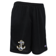 Load image into Gallery viewer, Navy Anchor Champion Logo Mesh Short