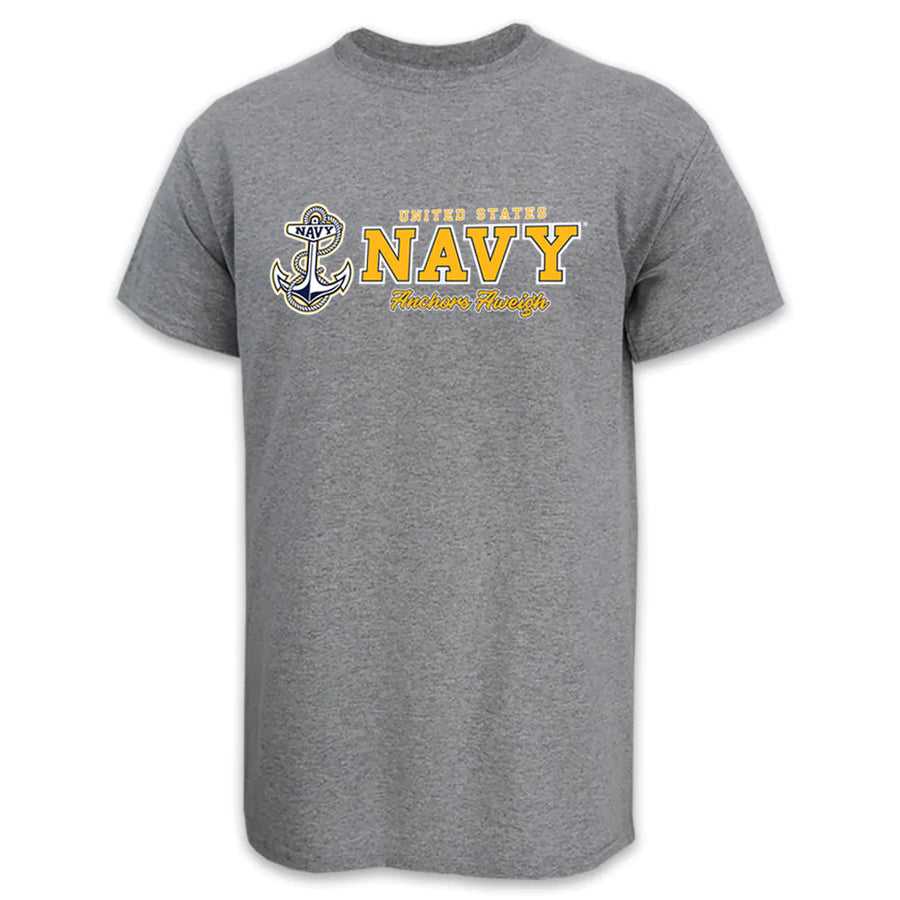 United States Navy Anchors Aweigh USA Made T-Shirt