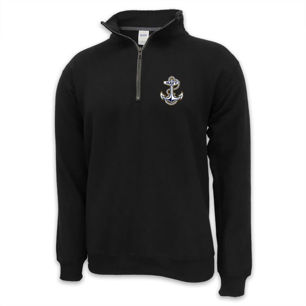 Navy Anchor Logo 1/4 Zip