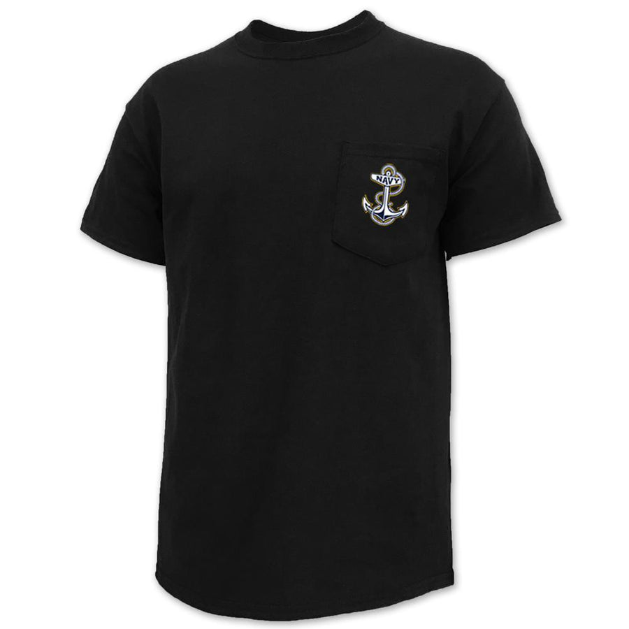 Navy Anchor Logo Pocket T