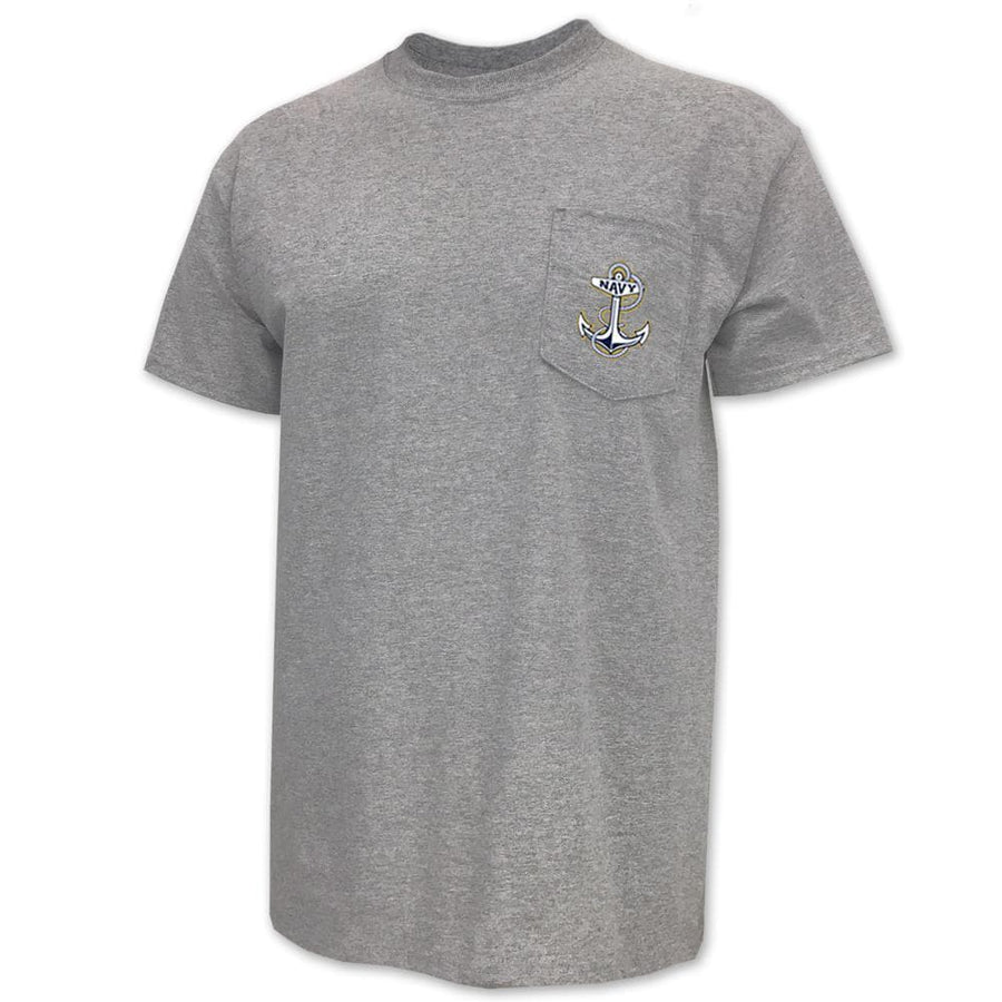 Navy Anchor Logo Pocket T