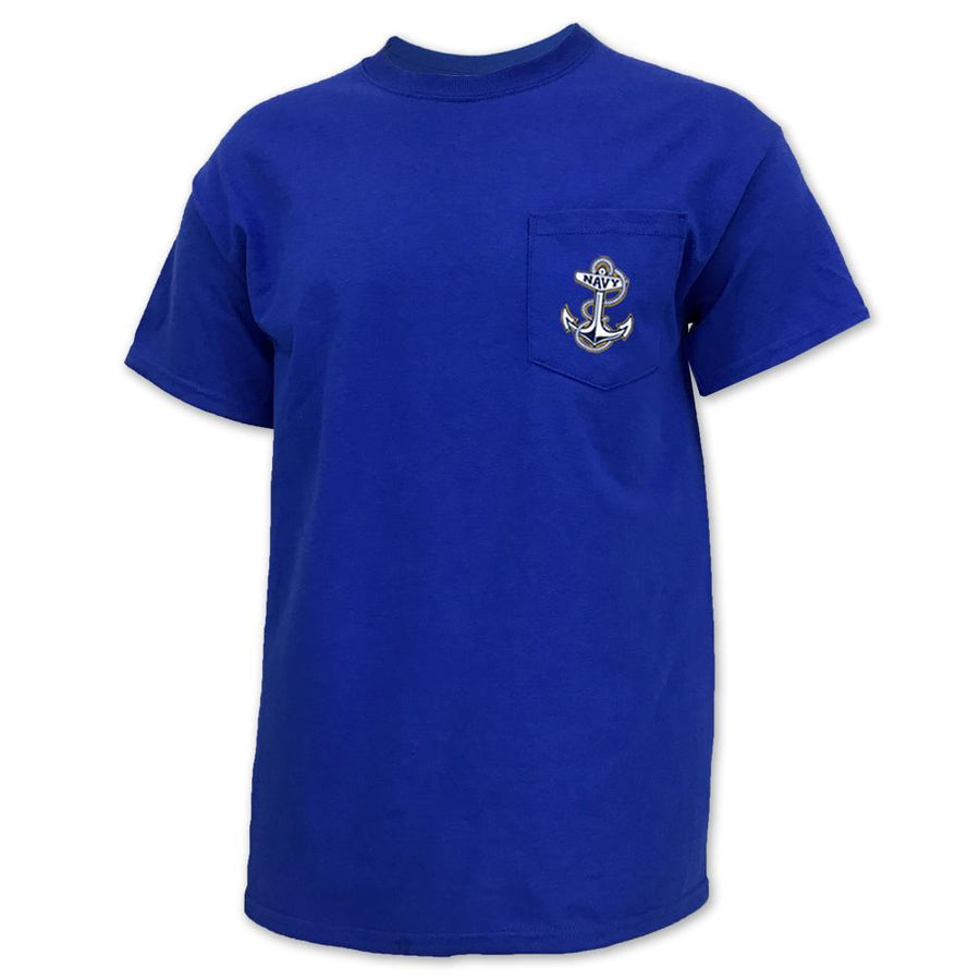 Navy Anchor Logo Pocket T