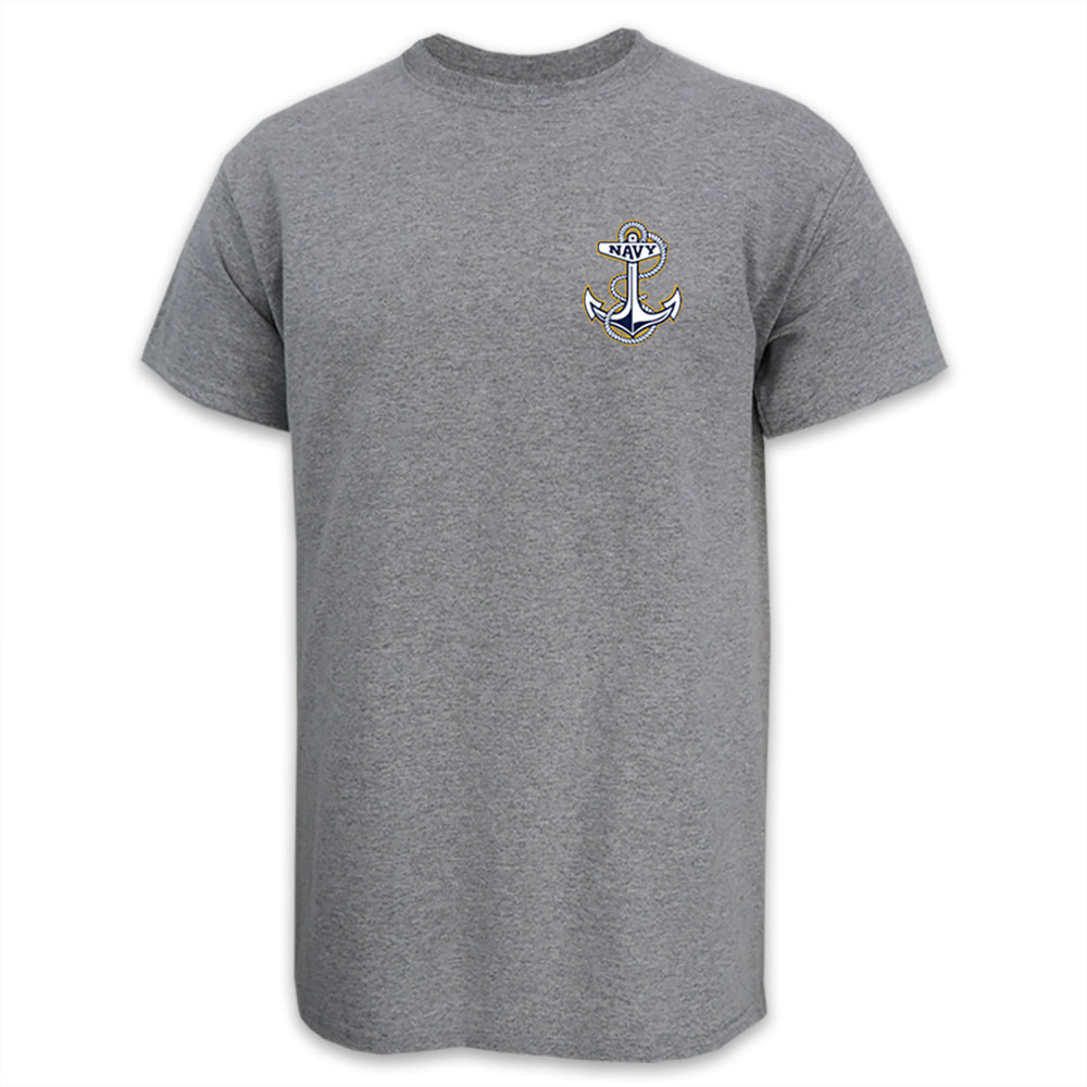 Navy Anchor Logo USA Made T-Shirt