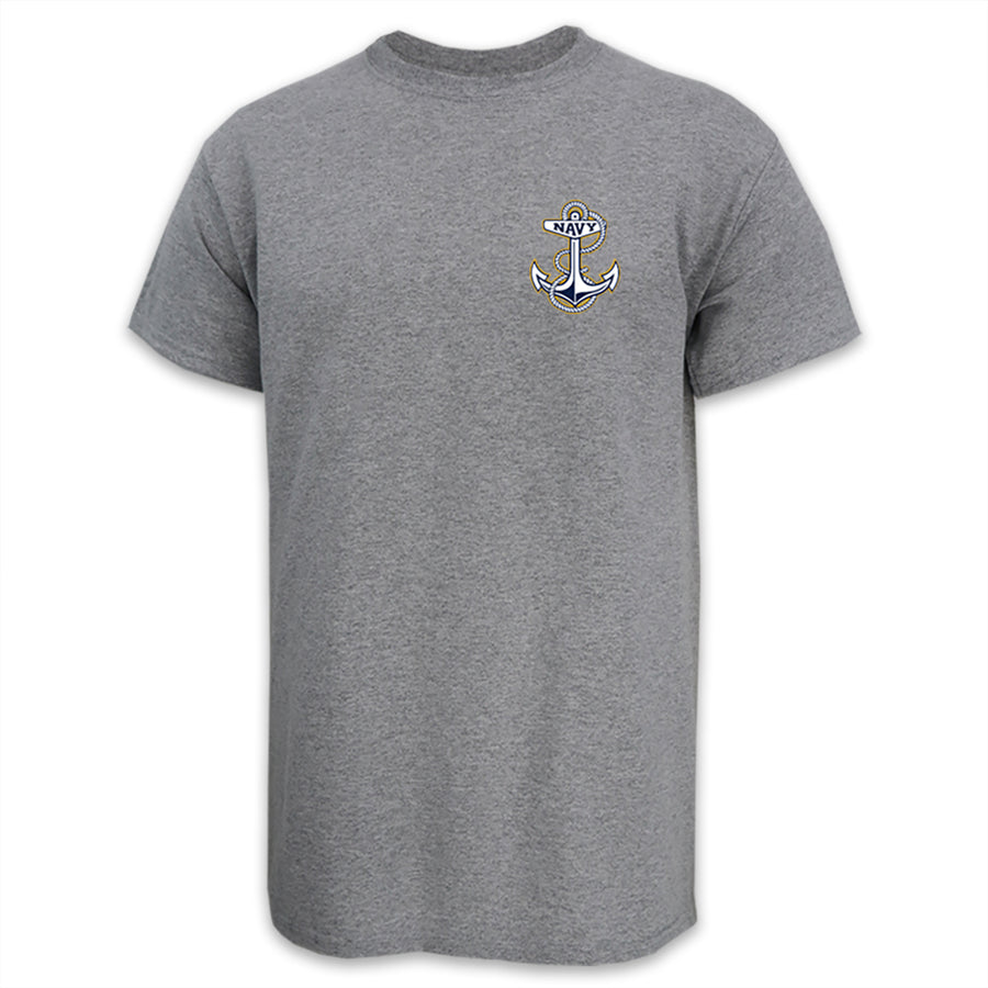 Navy Anchor Logo USA Made T-Shirt