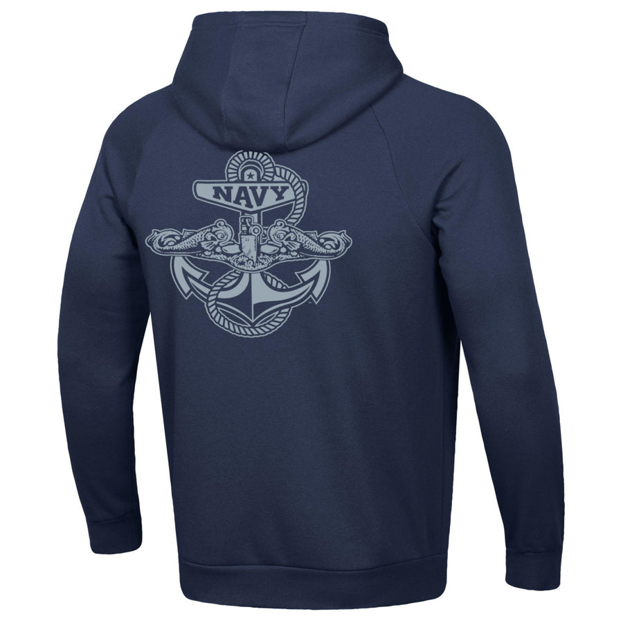 Navy Under Armour Anchor Silent Service Performance Cotton Hood (Navy)