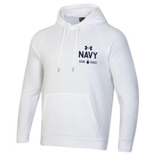 Load image into Gallery viewer, Navy Under Armour 2023 Rivalry Anchor Silent Service Performance Cotton Hood (White)