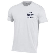 Load image into Gallery viewer, Navy Under Armour 2023 Rivalry Anchor Silent Service Performance Cotton T-Shirt (White)