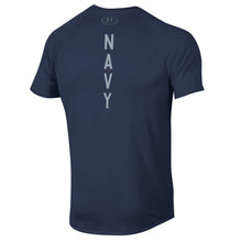 Load image into Gallery viewer, Navy Under Armour Anchor Silent Service Spine Tech T-Shirt (Navy)